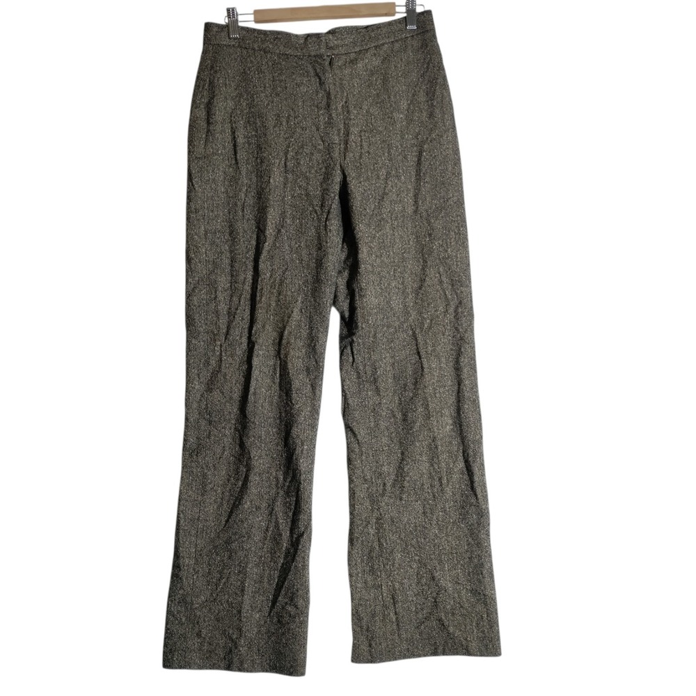 Vintage 90s ISDA & Co Wool Blend Mid Rise Trouser Pants Size 8 Brown Office